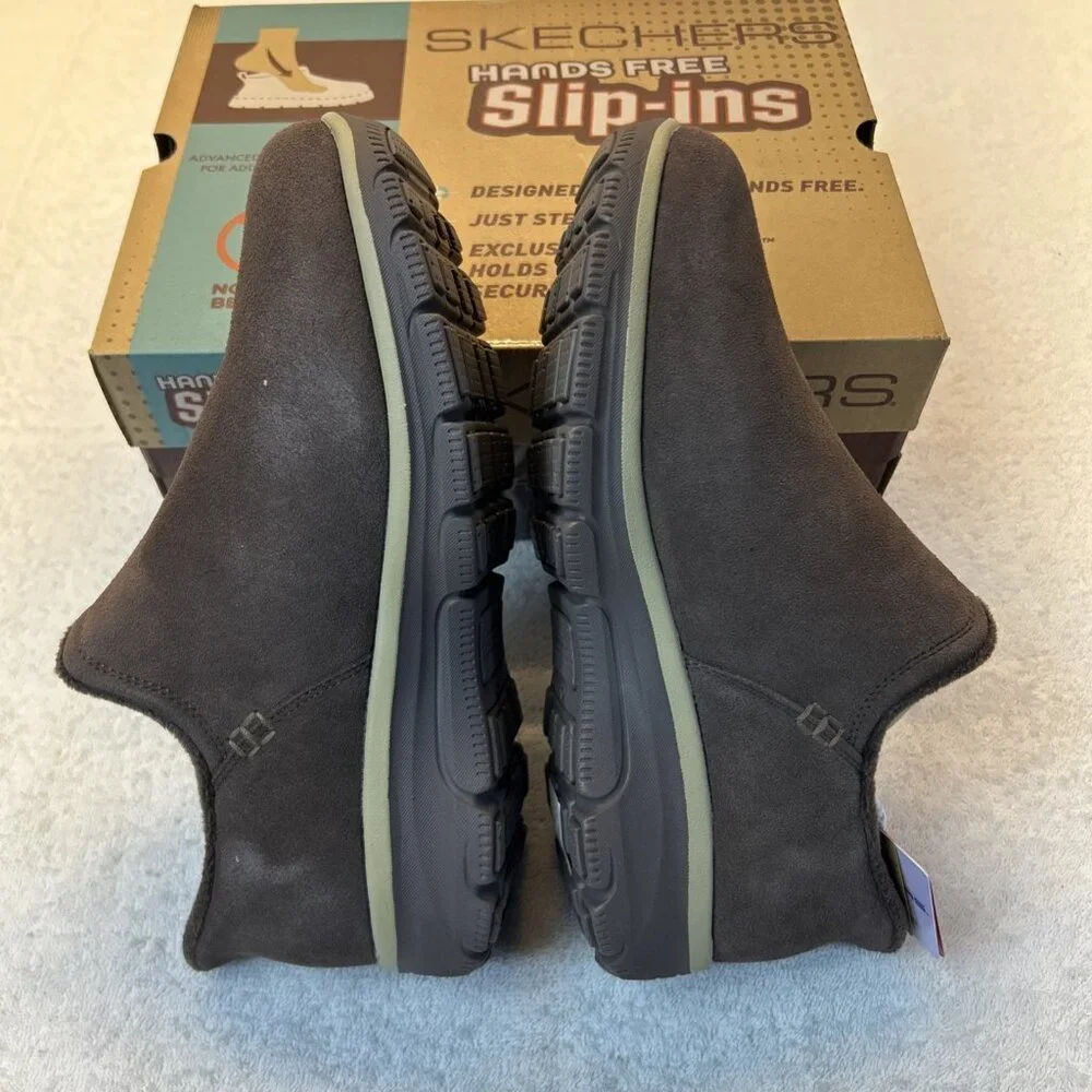 SKECHERS Modern Hour Suede Hands Free Slip-Ins Chocolate Women SZ 9 NEW - Picture 3 of 10